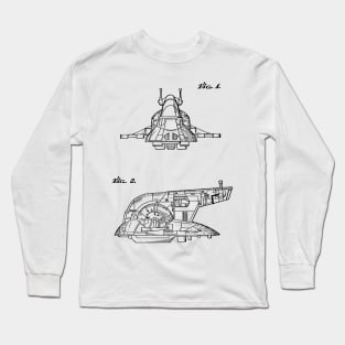 Toy Space Vehicle Vintage Patent Hand Drawing Long Sleeve T-Shirt